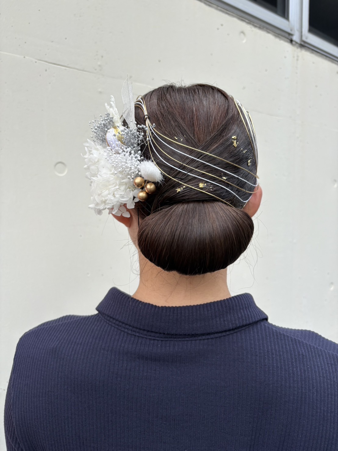 タイトシニヨン　かっこいいヘアアレンジ　成人式前撮り　ヘアセット　着付け　人気スタイリスト　ランキングが高い　岐阜柳津町　ヘアーラウル