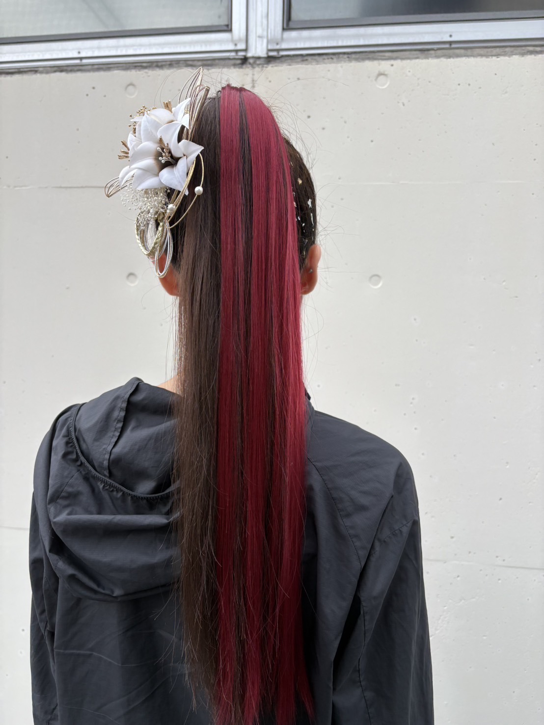 ハイポニー　エクステ　かっこいいヘアアレンジ　成人式前撮り　ヘアセット　着付け　人気スタイリスト　ランキングが高い　岐阜柳津町　ヘアーラウル