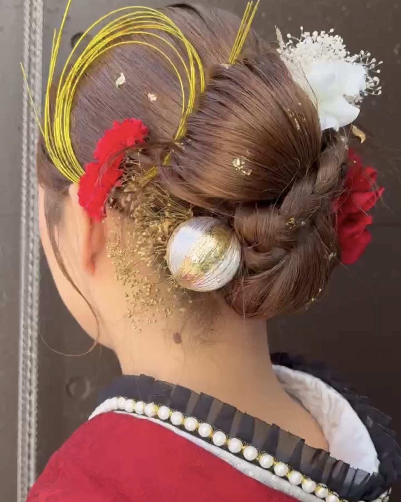 カチモリリボンヘア　成人式　ヘアセット　人気スタイリスト　ランキングが高い美容院　白髪染め　ハゲ予防　美革ストレート　岐阜柳津町　ヘアーラウル