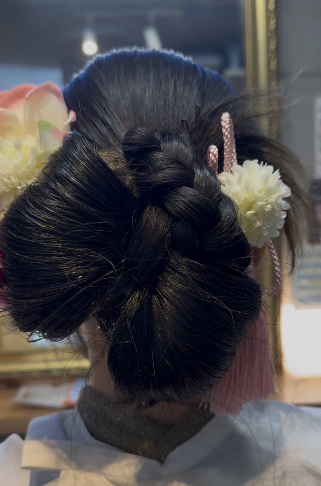 カチモリリボンヘア 成人式 ヘアセット 人気スタイリスト ランキングが高い美容院 白髪染め ハゲ予防 美革ストレート 岐阜柳津町 ヘアーラウル