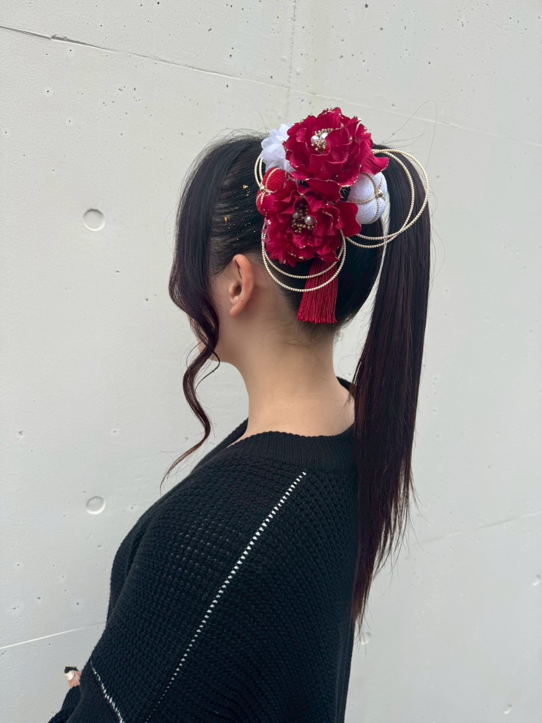 ハイポニーアレンジ　成人式　前撮り　ヘアアレンジ　人気スタイリスト　ランキングが高い美容院　白髪染め　ハゲ予防　美革ストレート　岐阜柳津町　ヘアーラウル