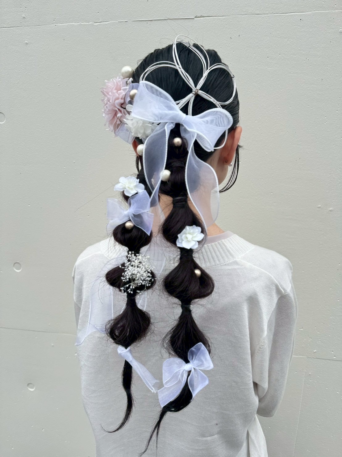 ポンポンポニーアレンジ 着付け ヘアアレンジ 人気スタイリスト ランキングが高い美容院 白髪染め ハゲ予防 美革ストレート 岐阜柳津町 ヘアーラウル
