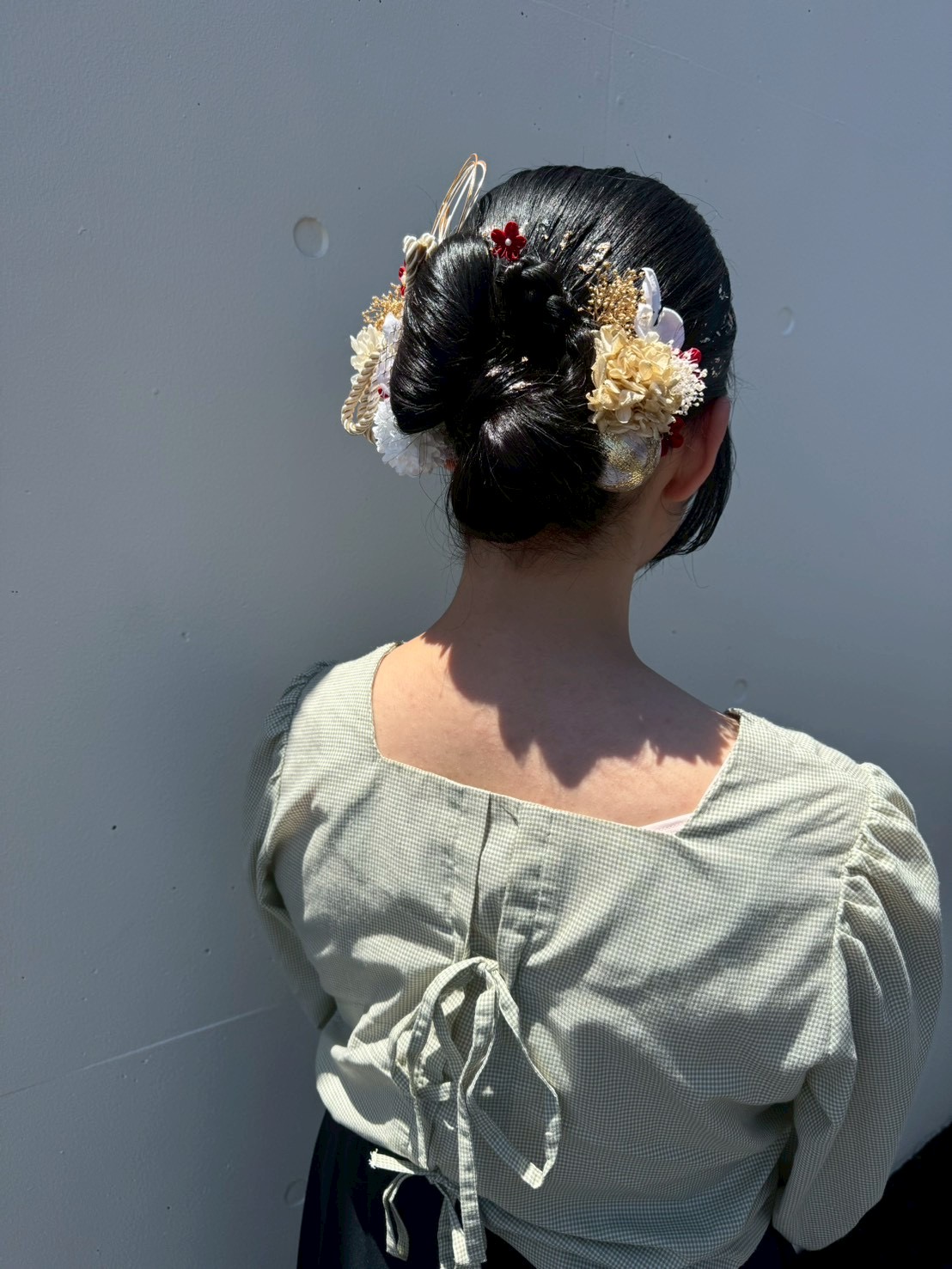 リボンアレンジ　着付け　ヘアアレンジ　人気スタイリスト　ランキングが高い美容院　白髪染め　ハゲ予防　美革ストレート　岐阜柳津町　ヘアーラウル
